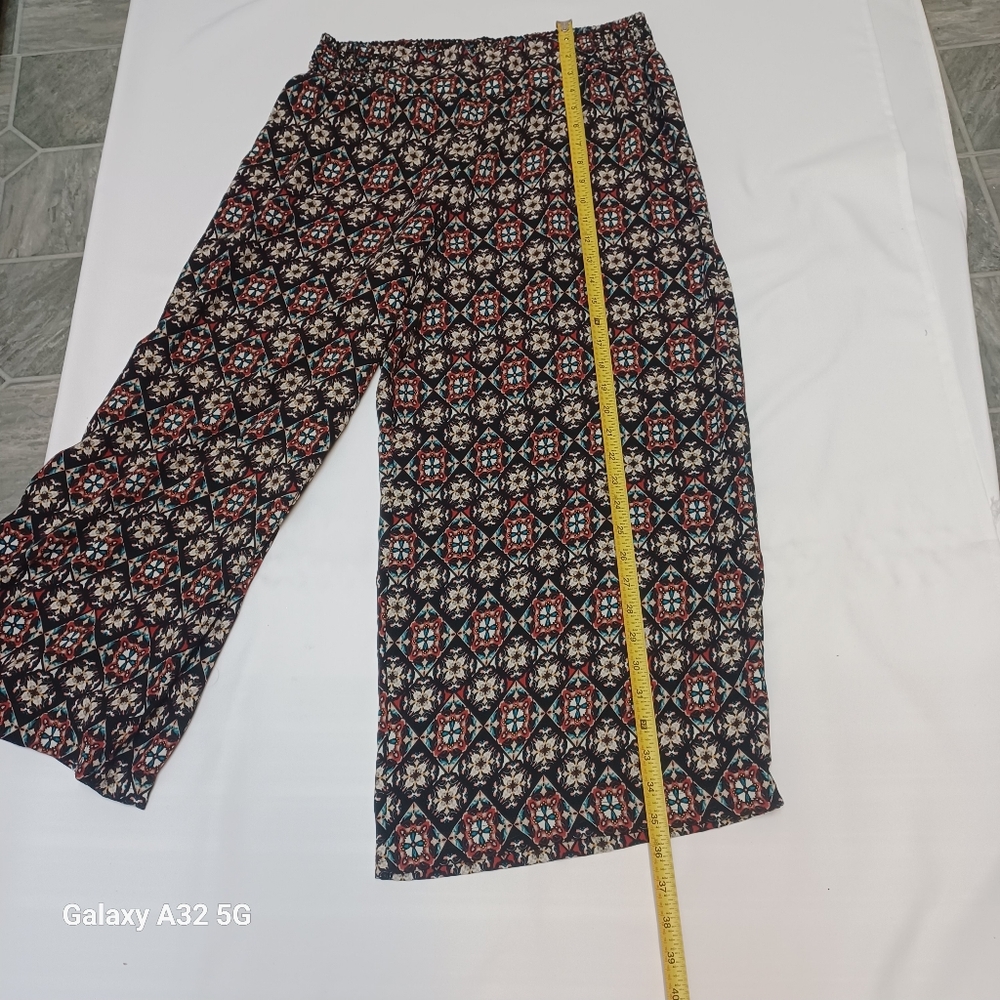 Studio 253 Pant Size 1X Multicolor Patterned Fabric - Picture 10 of 12